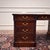 English Partner Desk with Green Leather Top For Sale - Image 9 of 18