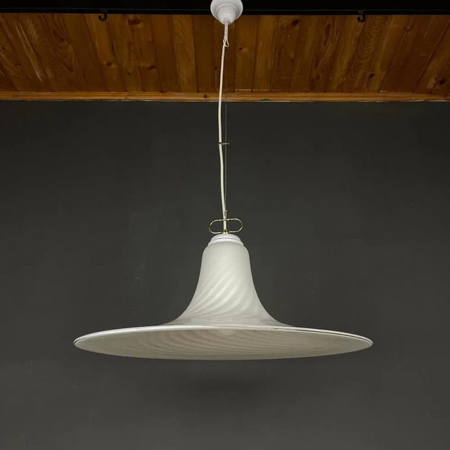 Swirl Murano Glass Pendant Lamp from Vetri Murano, Italy, 1970s For Sale - Image 11 of 13