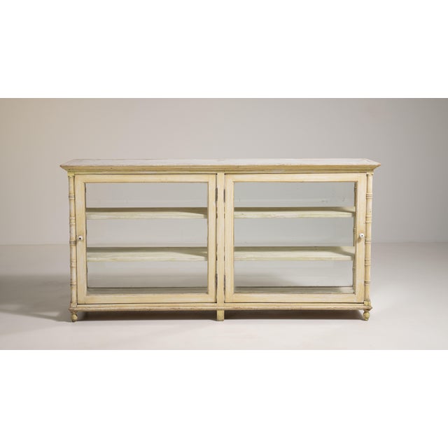 Wood Faux Bamboo Display Vitrine, Antique, France, Early 20th Century For Sale - Image 7 of 16
