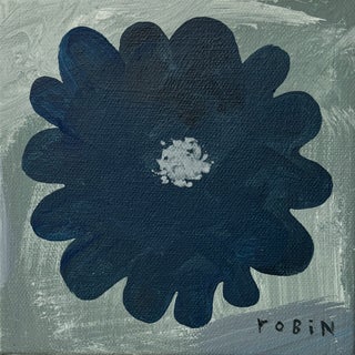 Flower Twenty Two. Mini Painting by Robin Zingone. For Sale