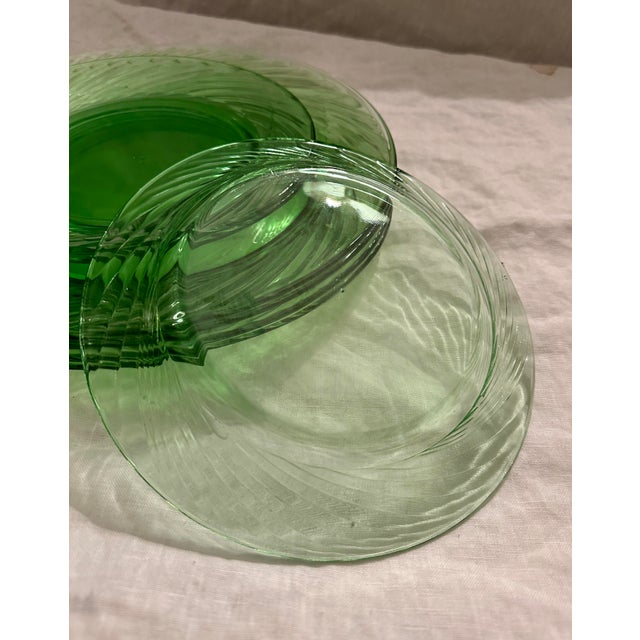 Shabby Chic Festiva Spring Green by Corelle/Corning Dinner/Salad Plate Set of 7 For Sale - Image 3 of 5