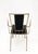 Bent Square Solid Brass Bar Dining Armvhair Armchair French Art Deco MCM For Sale - Image 4 of 12