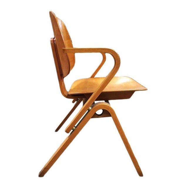 1950s Attributed to Joe Atkinson for Thonet Plywood Armchairs - Set of 5 For Sale - Image 10 of 10