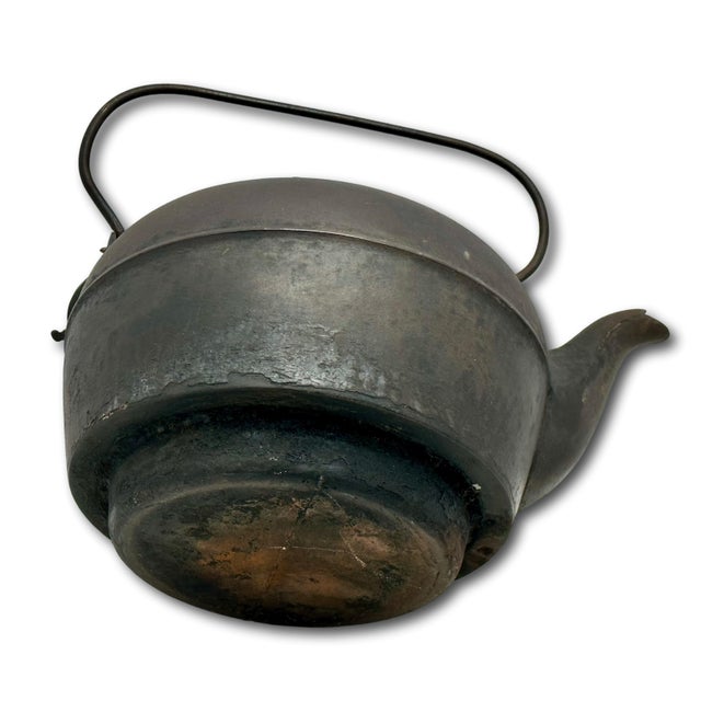 Excellent Large Size Antique Classic American Style Cast Iron Stove Top Kettle With Nice Original Patina - Patent 1871 For Sale - Image 15 of 18