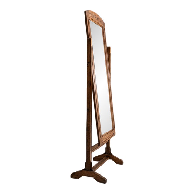 19th Century France Tan Wood Full-length & Floor Mirrors For Sale