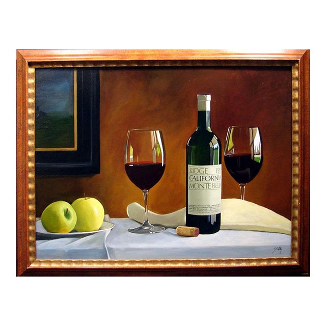 Thomas Stiltz "Drapers Best" Original Oil Painting on Canvas Wine Framed For Sale