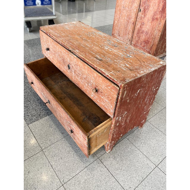 Mid 19th Century Swedish Folk Cabinet & Chest of Drawers For Sale - Image 16 of 18