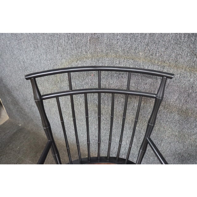 Wood Benchmade Bamboo Style Cherry Armchairs For Sale - Image 7 of 11