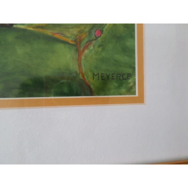 Blue 1970s "Purple Gallinule Bird in Pond" Watercolor Painting, Framed For Sale - Image 8 of 13