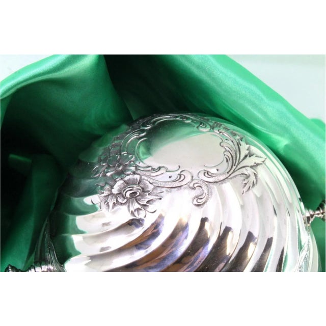 Silver and Cut Glass Butter Dish with Reliefs, Monogram Plaque Lid and Feet with Reliefs For Sale - Image 3 of 9