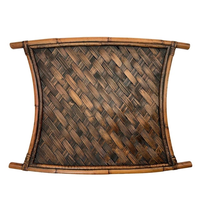 Vintage Bamboo and Rattan Wicker Basket For Sale - Image 12 of 12
