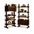 A striking and highly versatile pair of Brazilian Modern adjustable bookshelves crafted during the 1960s. Architecturally...