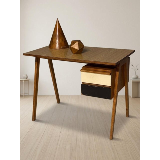 Mid-Century Wooden Writing Desk by Robin Day, 1950s For Sale - Image 3 of 9