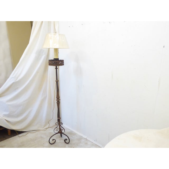 Gothic 18th Century Continental Iron Floor Lamp For Sale - Image 3 of 5