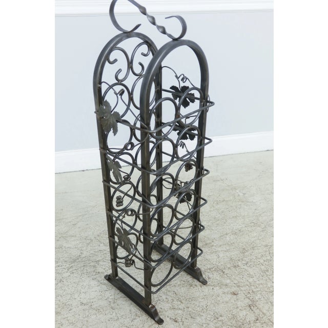 Metal Charleston Forge Attributed Steel & Iron Wine Rack For Sale - Image 7 of 10