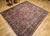 Persian Antique Persian Heriz Serapi Rug, Hand-Knotted Wool, All-Over Geometric Pattern, Brick & Navy, 8x9 For Sale - Image 3 of 15
