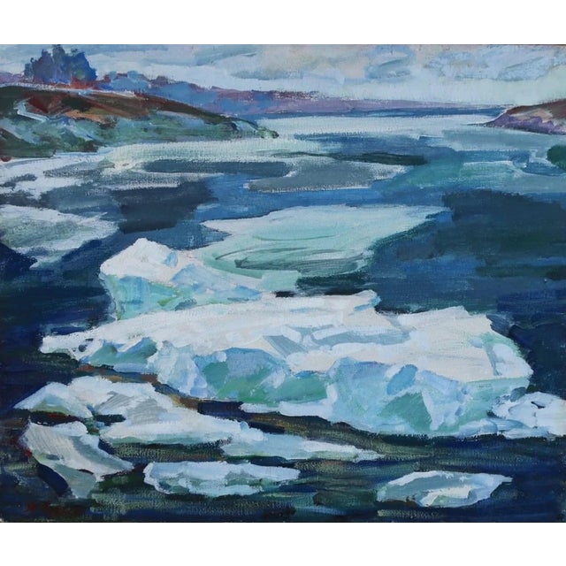 1970s Impressionism Seascape Painting, Ukrainian Artist, 1977 50-60 For Sale
