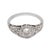 Art Deco 1930s Art Deco Old European Cut Diamond Platinum Diamond Ring, Size 7.5 For Sale - Image 3 of 7