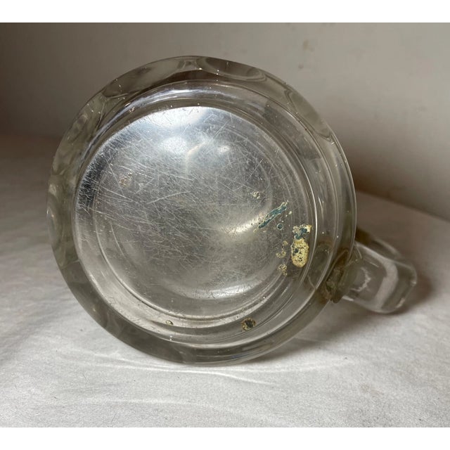 Antique 19th Century Etched Clear Glass Pewter German Lidded Beer Stein Mug For Sale - Image 12 of 13