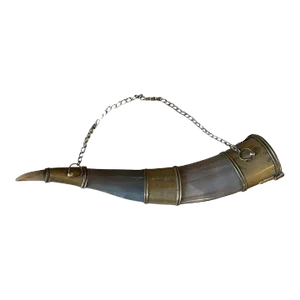 1920s Brass and Horn Powder Horn