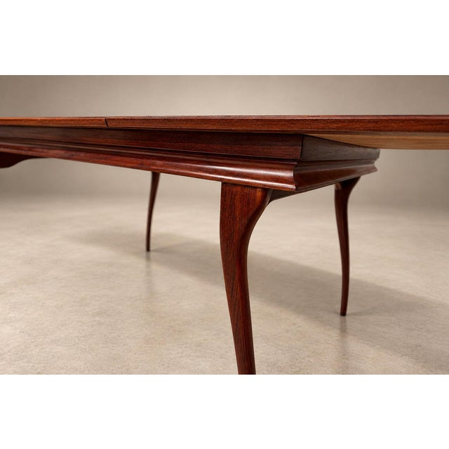 Brazilian Modern Three-Position Extendable Dining Table in Caviúna Hardwood, 1960s For Sale - Image 14 of 18