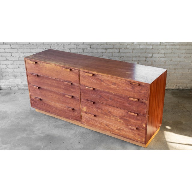 1970s Charles Webb Eight-Drawer Oak Dresser For Sale - Image 4 of 18