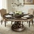 Dimensions: 66" W x 66" D x 30" H Make a statement with this one-of-a-kind 66" round scalloped top dining table, blending...