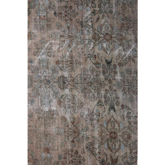 Traditional Hand Knotted Distressed Antique Mahal Rug - 11'9" X 19'10" For Sale - Image 3 of 4