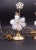 Set of 2 Murano Style Glass Table Light White Flowers, 1970s For Sale - Image 6 of 10