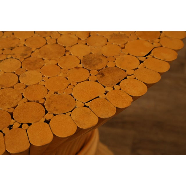 Vintage Pair of Wheat Sheaf End Tables For Sale - Image 9 of 18