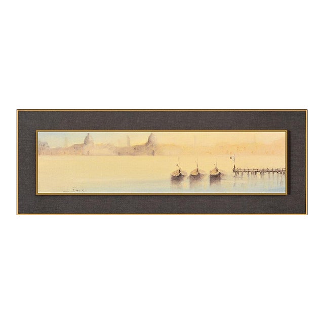 Mid 20th Century Trio in the Harbor, Giorgio Baik For Sale