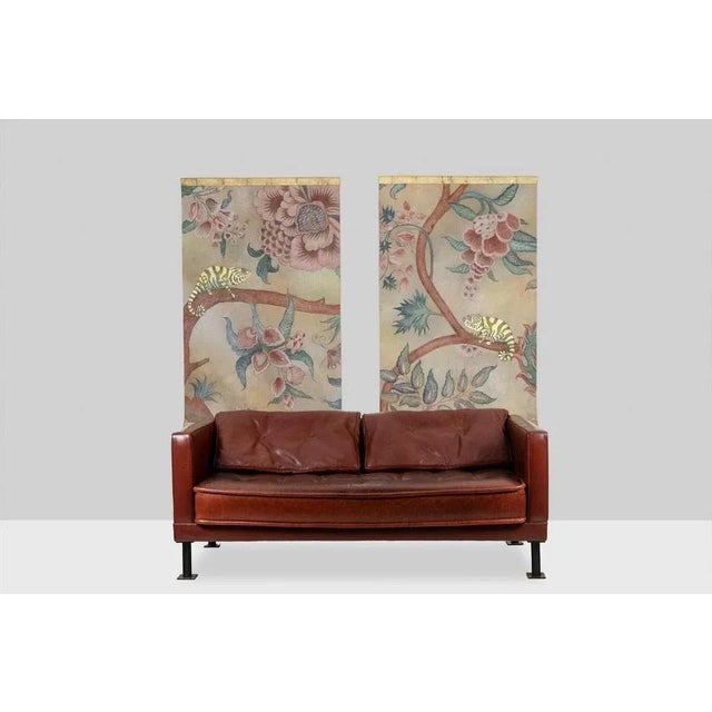 Metal Painted Canvas Representing a Chameleon For Sale - Image 7 of 8