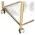 Modern Italian Brass and Smoked Glass 3-Tier Bar Cart, 1970s For Sale - Image 3 of 9