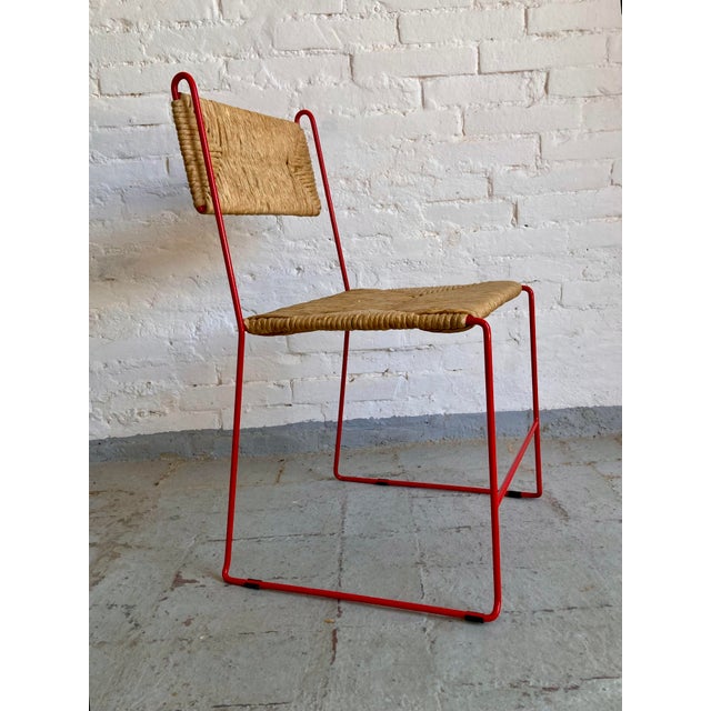 Chairs with Natural Straw Seats from Pirela Atelier, 1970s, Set of 6 For Sale - Image 4 of 16