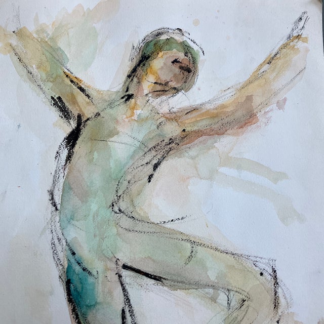 Original 12 x 18 painting on paper unsigned unframed