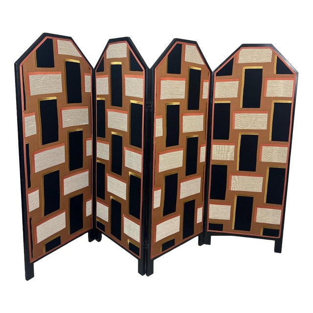 Vintage Reupholstered Screen, 1920s For Sale