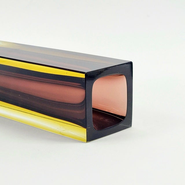 Flavio Poli Large Mid-Century Modern Sommerso Murano Glass Vase by Flavio Poli for Alessandro Mandruzzato, Italy, 1970s For Sale - Image 4 of 7