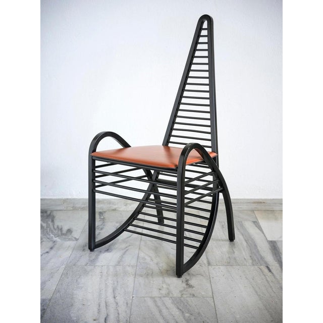 Wood High Bach Chair by Antonio Sibau, 1980s For Sale - Image 7 of 8