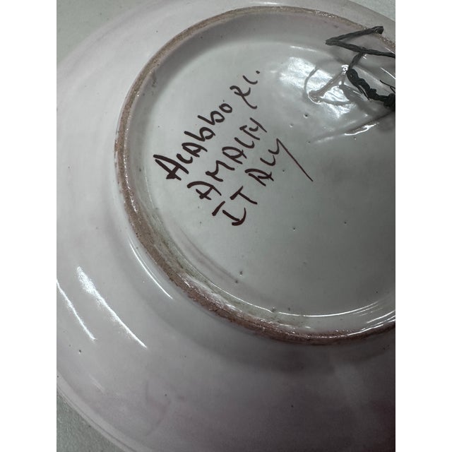 Italian Vintage Ravello, Italy Pottery Wall Plate For Sale - Image 3 of 3