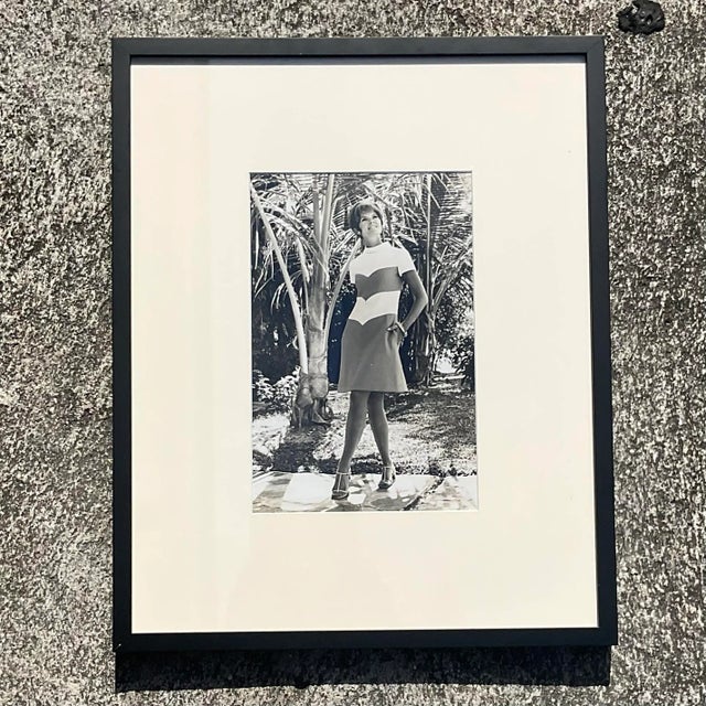 Vintage Boho Black and White 70s Fashion Photograph For Sale In West Palm - Image 6 of 7