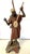 Traditional Early 1900's Cold Painted Spelter Bedouin Musician Figure Converted to Lamp For Sale - Image 3 of 12
