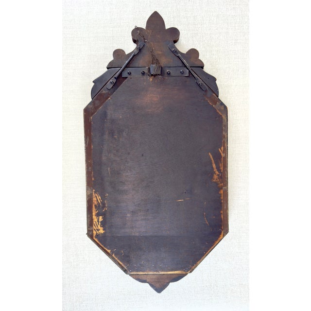 Wood Vintage Octagonal Beveled Venetian Mirror, Circa 1940’s For Sale - Image 7 of 11