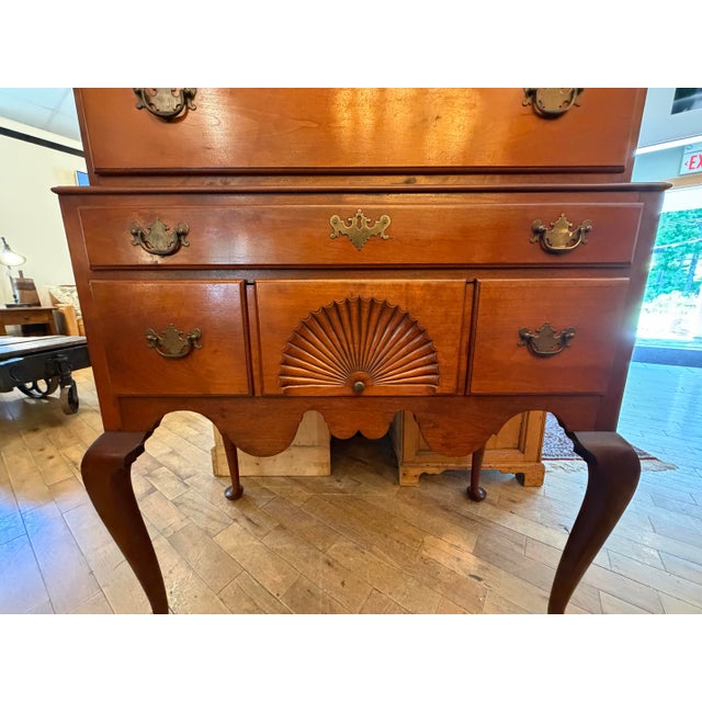 Queen Anne Style Cherry High Boy For Sale In Boston - Image 6 of 11