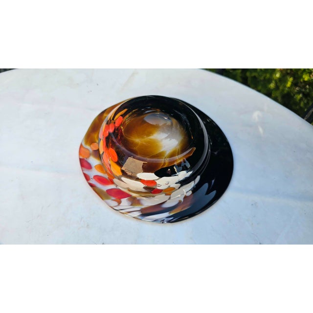 Black Glass Bowl from Magnor, Norway, 1970s For Sale - Image 8 of 10