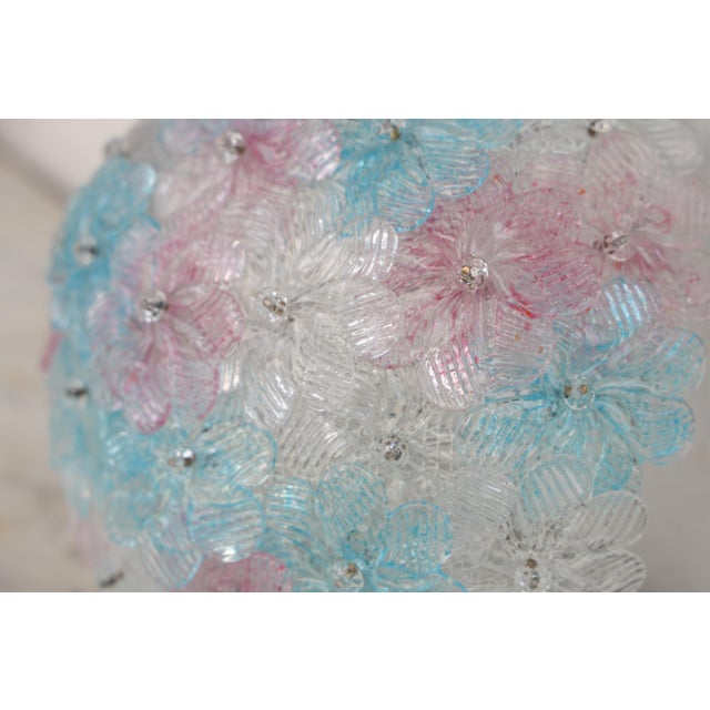 1970s Murano Multicolor Ceiling Light Flower by Seguso for Venini For Sale - Image 6 of 12