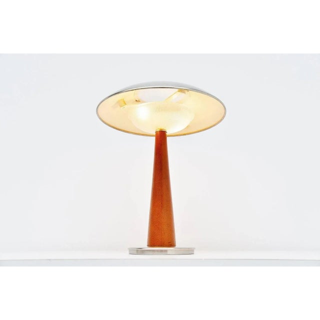 Stilnovo Leather Table Lamp Model 8041 from Stilnovo, Italy, 1960s For Sale - Image 4 of 11