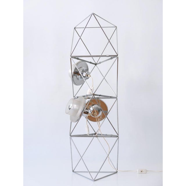 Sculptural Poliedra Floor Lamp by Felice Ragazzo for Guzzini, Italy, 1970s For Sale - Image 16 of 18