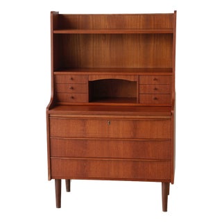 Vintage Scandinavian Teak Secretary, Denmark, 1960s For Sale