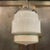 White 1930s Art Deco Milk Glass Layer Cake Pendant Light For Sale - Image 8 of 9