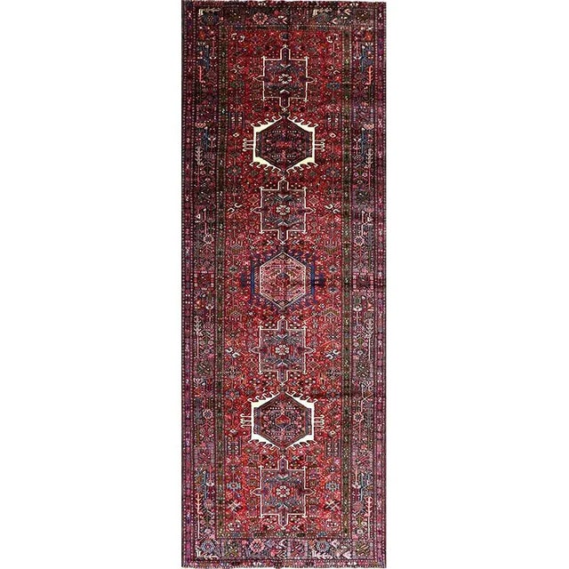 1950s Old Persian Karajeh Runner Rug 5’1″ X 14’5″ For Sale - Image 12 of 12